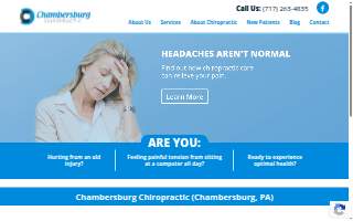 Chambersburg Chiropractic website