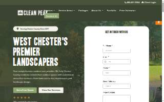 Clean Peak Landscaping of Chester website