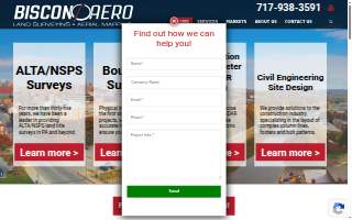 Biscon Land Surveying Co., Inc website