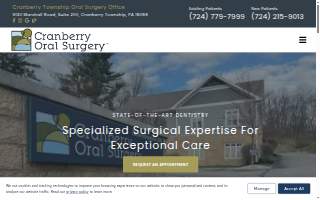 Cranberry Oral Surgery website