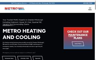 Metro Heating & Cooling of Dormont website