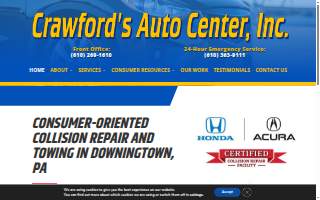 Crawford's Auto Center website