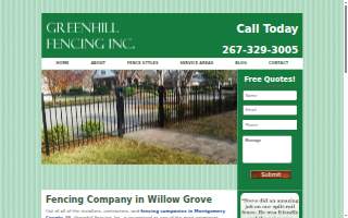 Greenhill Fencing Inc. website
