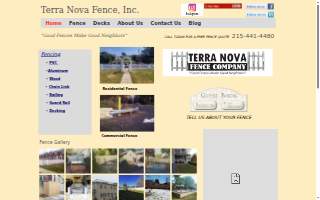 Terra Nova Fence, Inc. website
