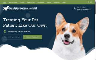 Stroudsburg Animal Hospital website