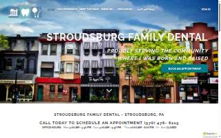 Stroudsburg Family Dental website