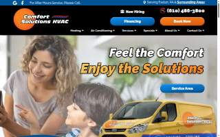 Comfort Solutions HVAC website