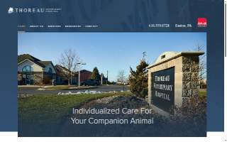 Thoreau Veterinary Hospital website