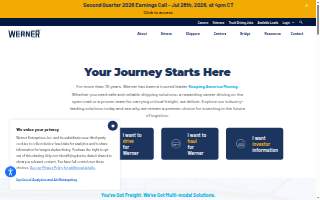 Werner Enterprises Terminal website