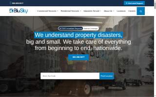 BluSky Restoration Contractors of Edinboro website