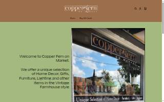 Copper Fern On Market website