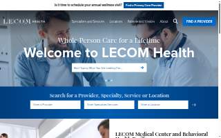 LECOM Health Southeast Family Practice website