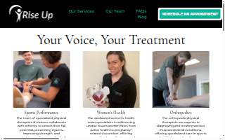 Rise Up Physical Therapy website