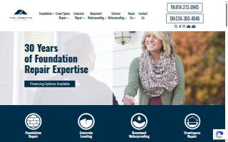 Total Foundation Solutions of Erie website
