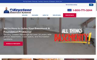 Keystone Basement Systems of Fullerton website