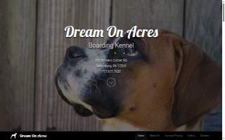 Dream On Acres Boarding Kennel website
