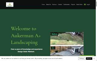 Aukerman A+ Landscaping LLC website