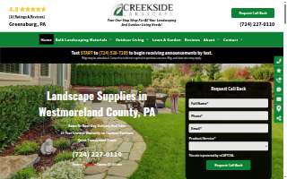 Creekside Landscape Supply website