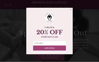 Spinning Harts Pole and Dance Studio website