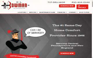 HL Bowman Inc Plumbing Heating & AC website