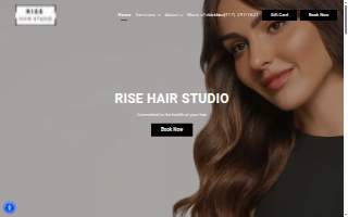 Rise Hair Studio website