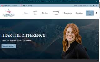 Ambrose Hearing Center website