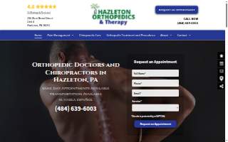 Hazleton Orthopedics & Therapy website