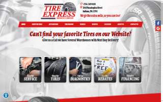 Tire Express Auto Center website