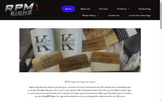RPM Signs website