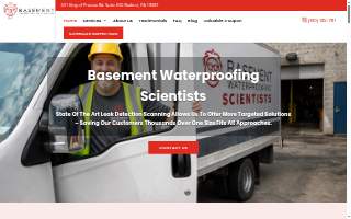 Basement Waterproofing Scientists website