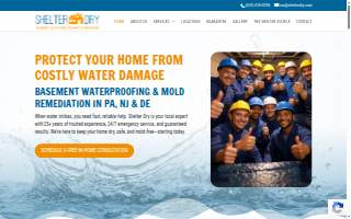 Shelter Dry Basement Waterproofing, LLC. website