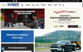 Bonner Chevrolet CO., INC. website