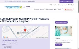 Commonwealth Health Physician Network - Orthopedics - Kingston website