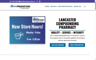 Custom Prescriptions of Lancaster County website