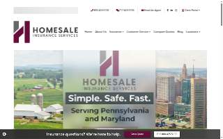 HomeSale Insurance Services website