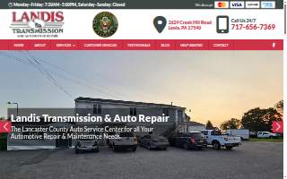 Landis Transmission & Automotive Repair website