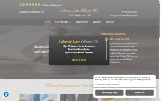 Lehman Law Offices, P.C. website