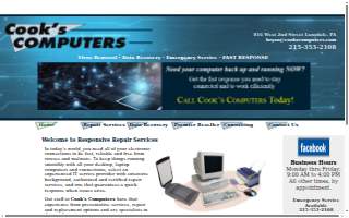 Cook's Computers website