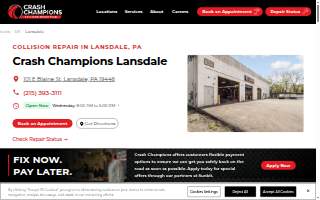 Crash Champions Collision Repair Lansdale website