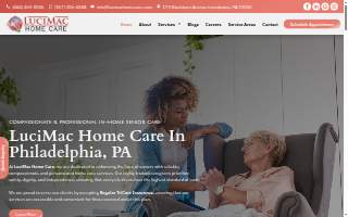 Lucimac Home Care Agency website