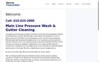 Main Line Pressure Wash website