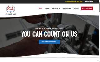Beck Creek Plumbing website