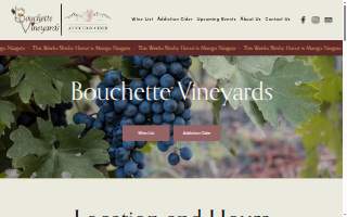 Bouchette Vineyards website