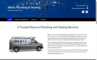 Mertz Plumbing & Heating website
