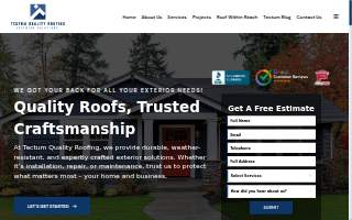 Tectum Quality Roofing website