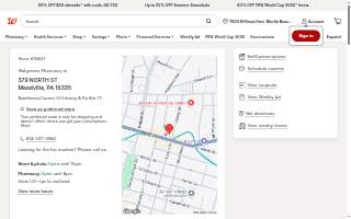 Walgreens Pharmacy website