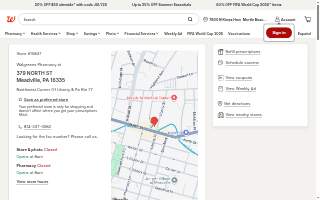 Walgreens website