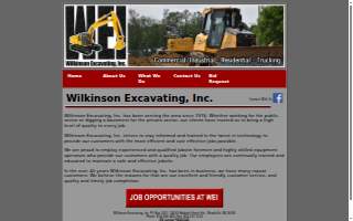 Wilkinson Excavating, Inc. website