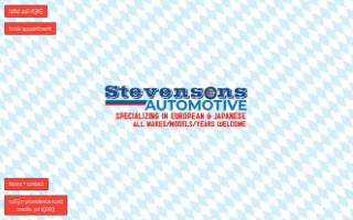 Stevensons Automotive website