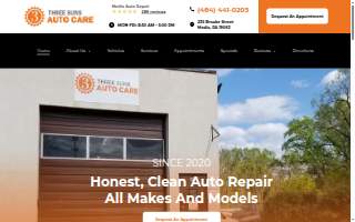 Three Suns Auto Care website
